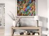 abstract schilderij boven side table